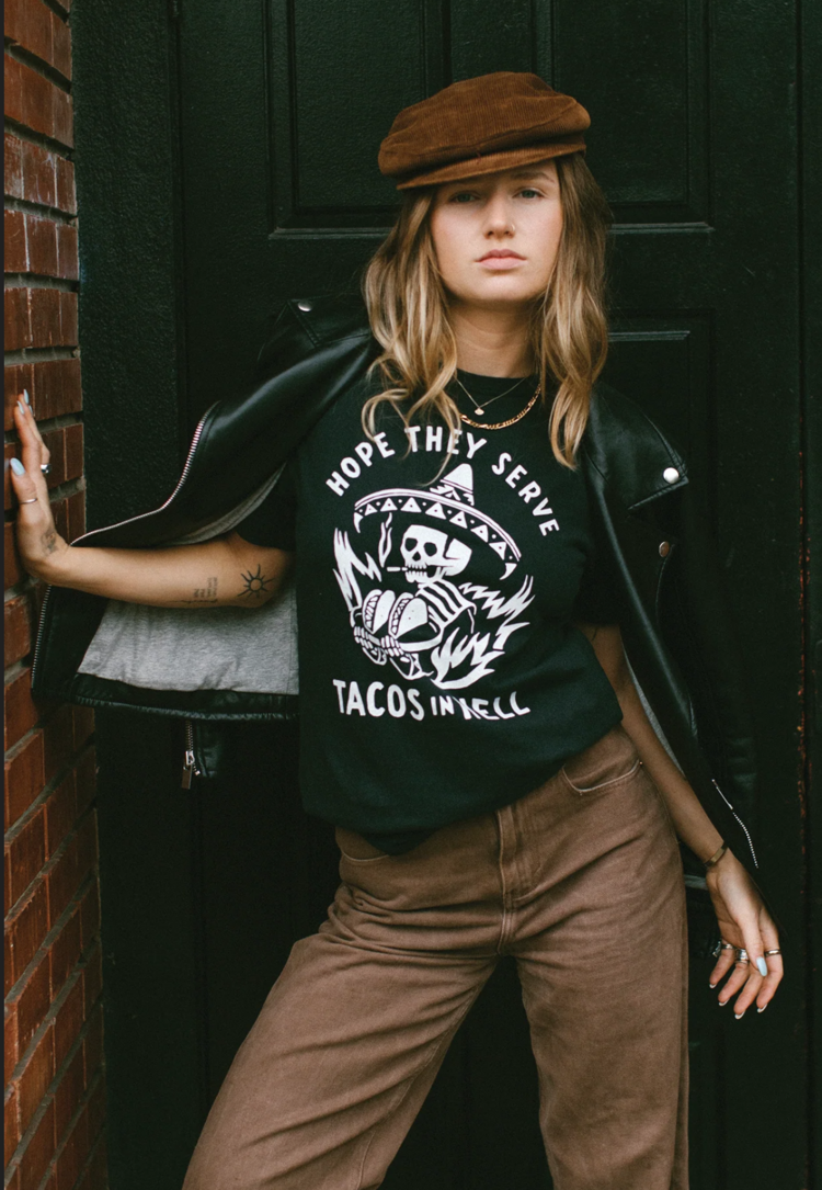 Hope They Serve Tacos In Hell Unisex Tee