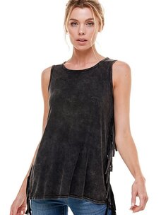 Mineral Wash Fringe Side Top