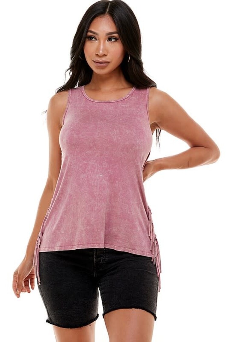 Mineral Wash Fringe Side Top