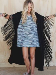 Fringe Maxi Vest