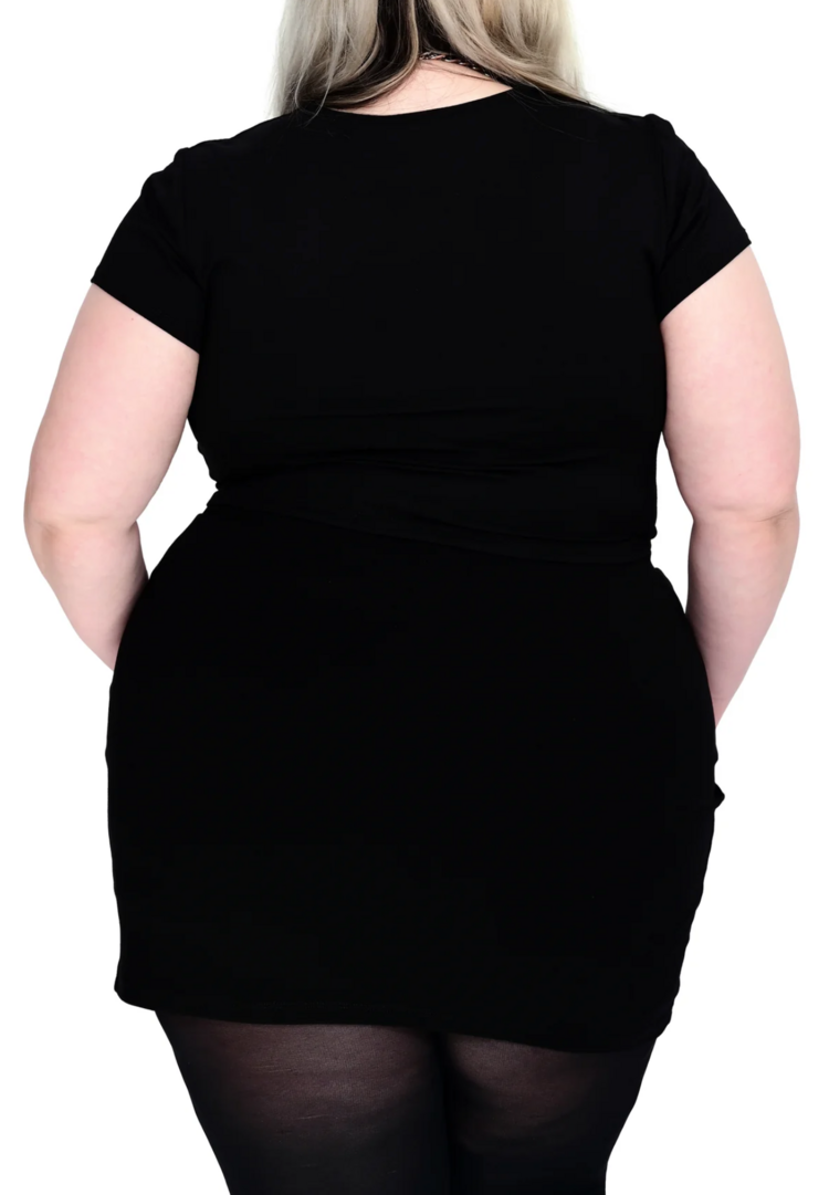 Black Knit Short Skirt with Shorts