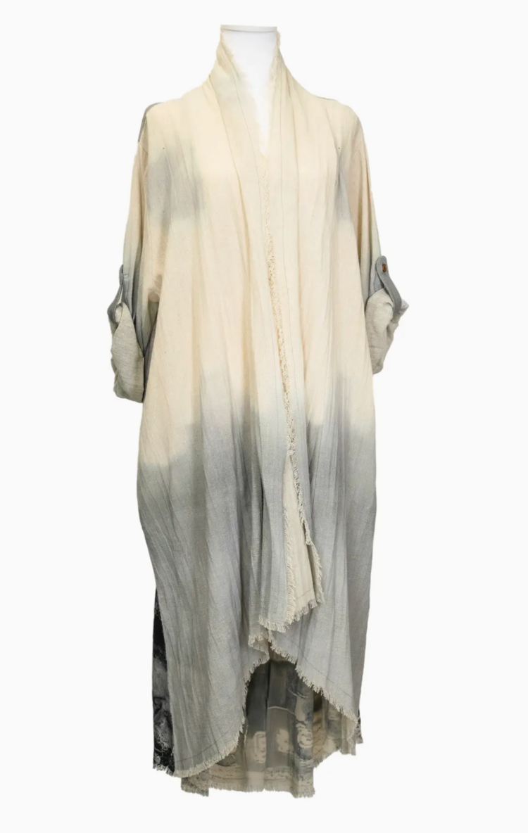 Duster with Chief Joseph Print Cream/Gray O/S