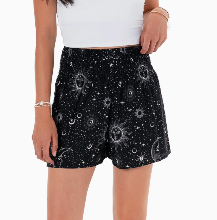 Lotus and Luna Cosmic Sky Shorts