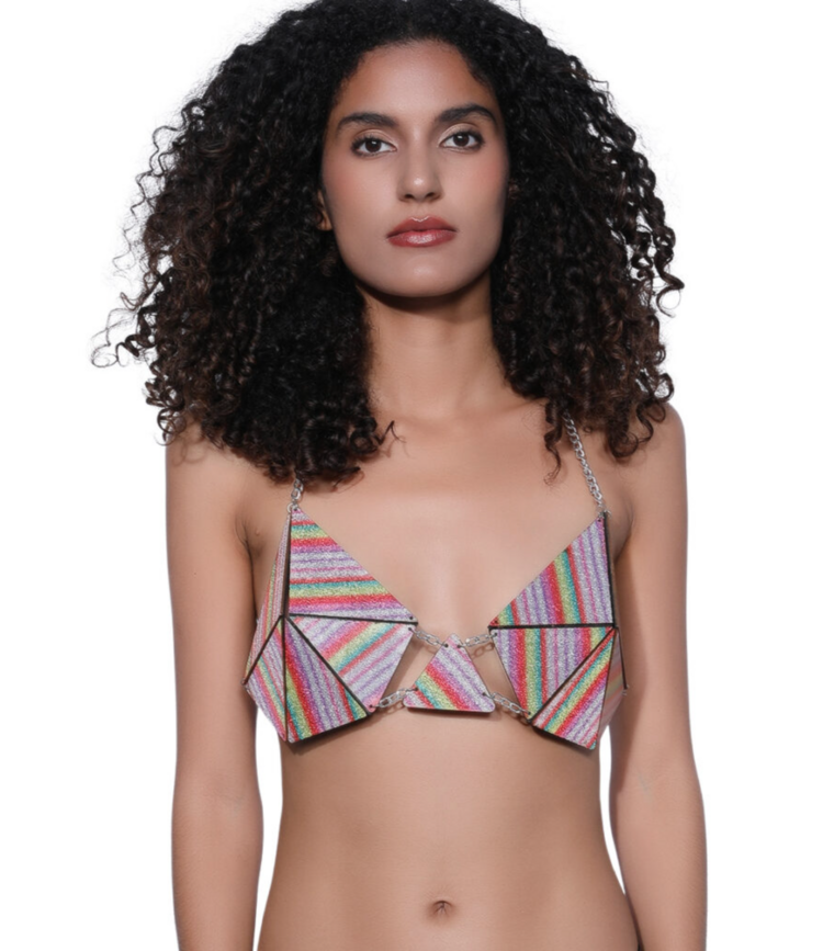 Acrylic Disco Ball Bra