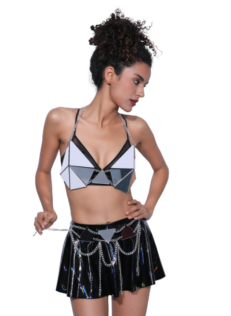 Acrylic Disco Ball Bra