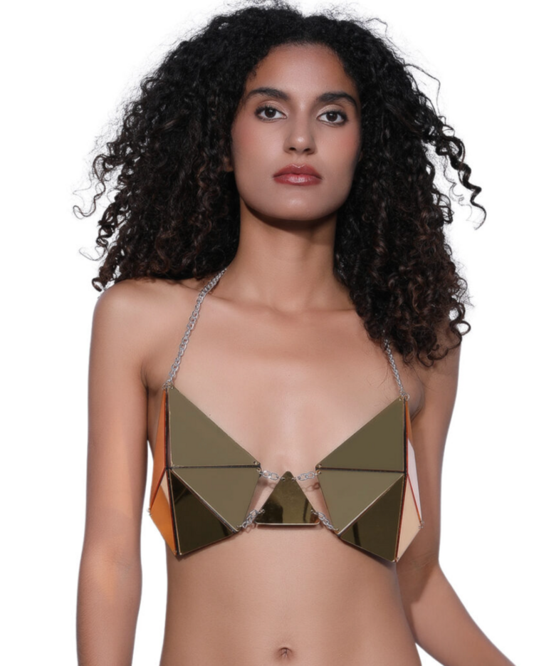 Acrylic Disco Ball Bra