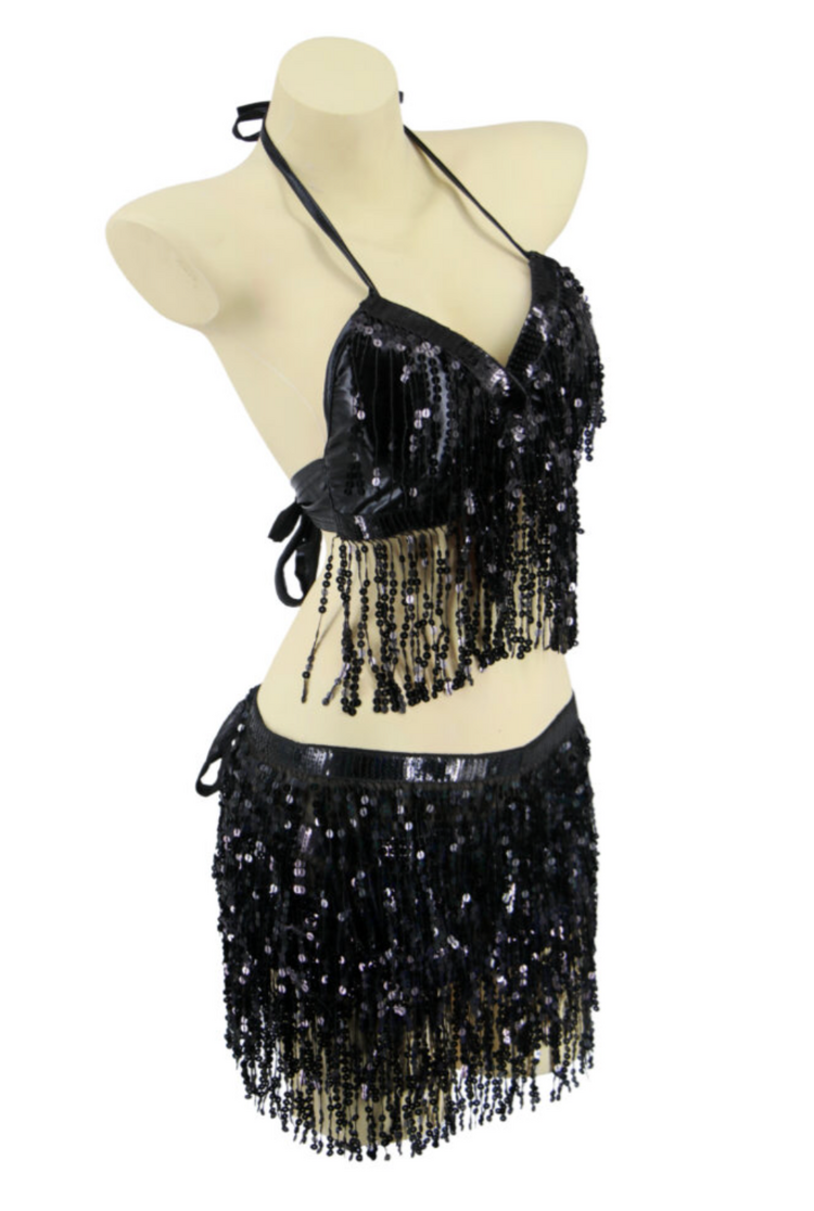 Sequin Frill Skirt