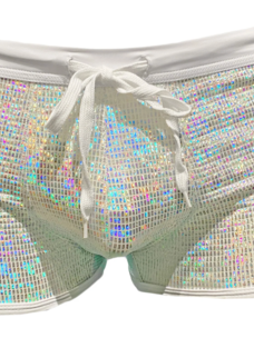 Disco Ball Drawstring Booty Shorts