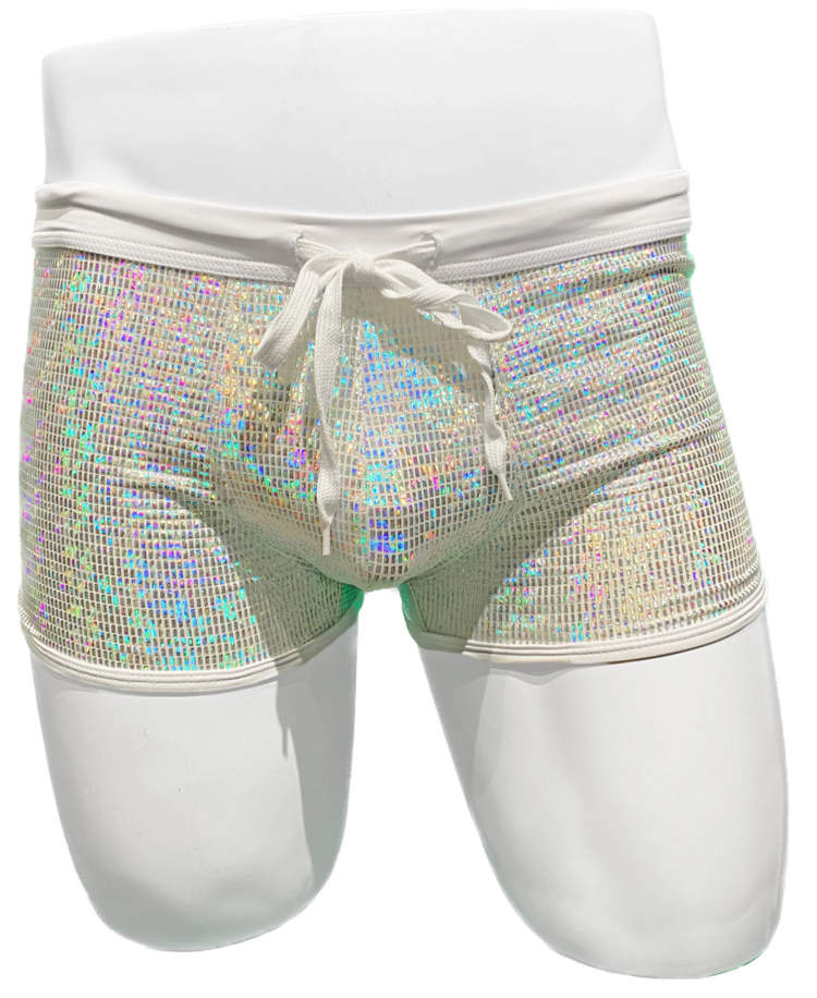 Disco Ball Drawstring Booty Shorts