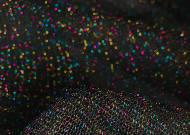 Glitter Mesh Tank Black Multi