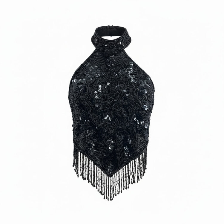 Beaded Halter Top
