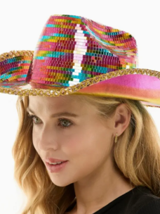 Rainbow Mirrored Cowboy Hat