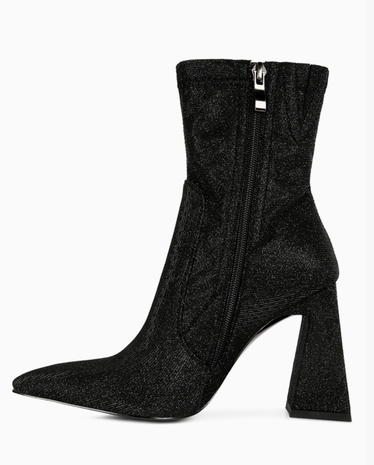 Rag Company Shimmer Block Heel Ankle Boots
