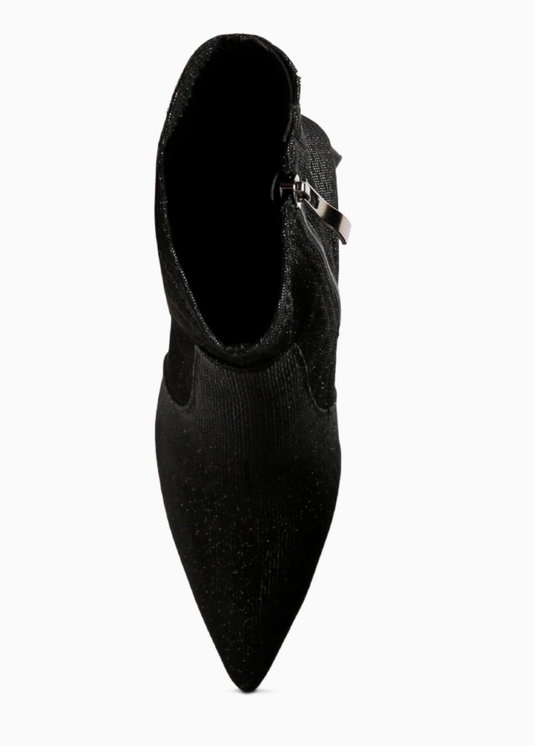 Rag Company Shimmer Block Heel Ankle Boots
