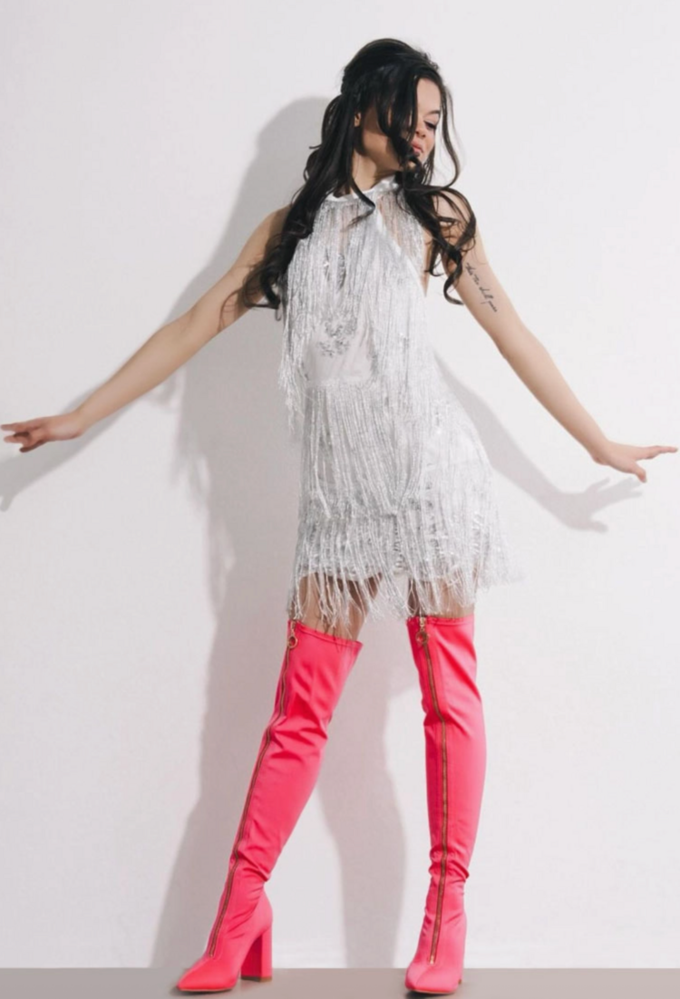 Rag Company Over the Knee Zip Up Boots