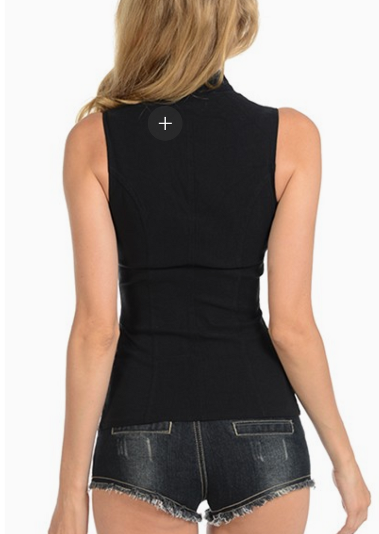 Front Lace Up with Stand Up Collar
