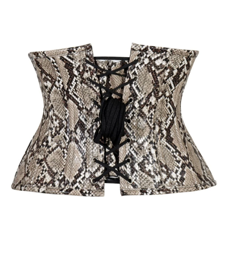 Faux Snake Skin Waist Cincher
