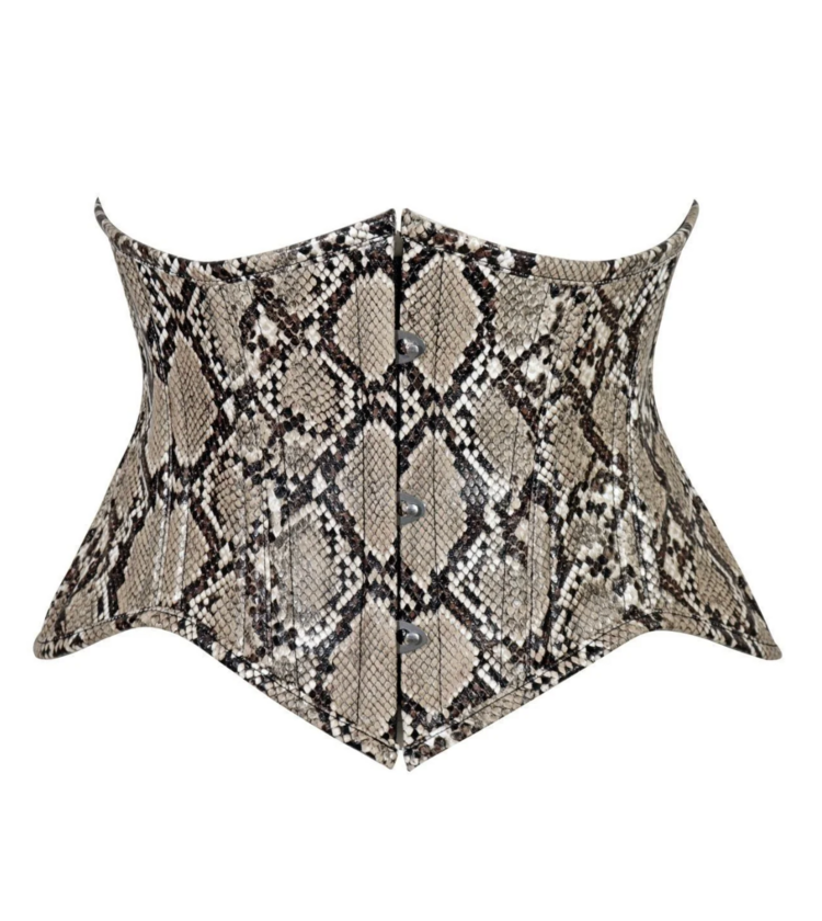 Faux Snake Skin Waist Cincher