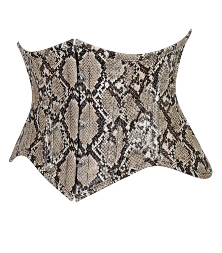 Faux Snake Skin Waist Cincher