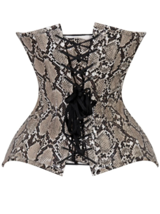 Faux Snake Skin Overbust Corset