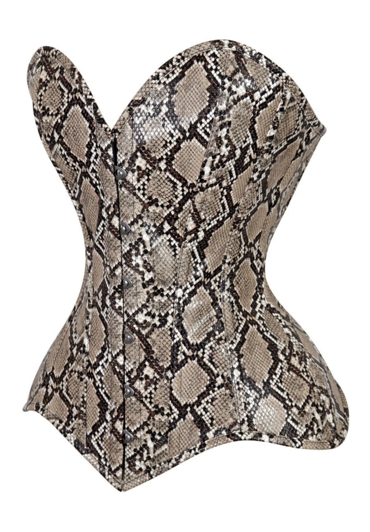 Faux Snake Skin Overbust Corset