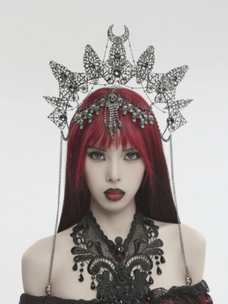 Skull and Moon Chain Crown