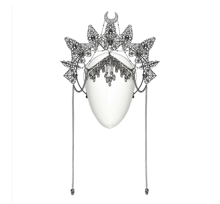 Skull and Moon Chain Crown