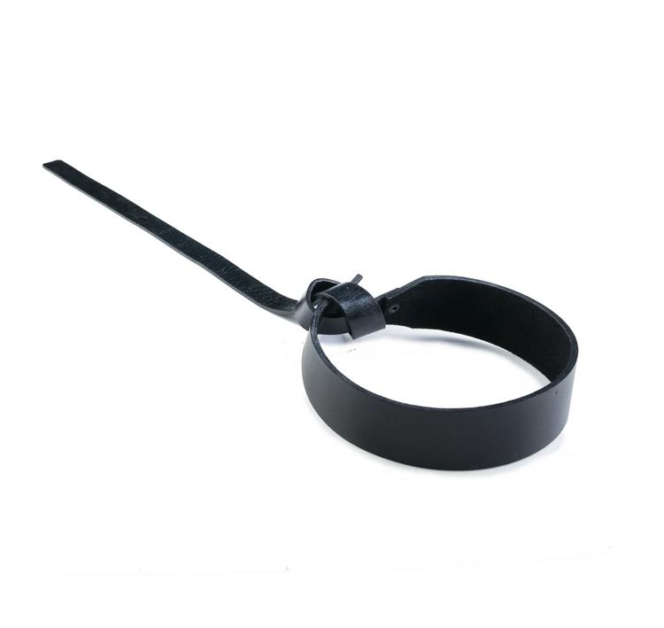 The Dark Italian Leather Restraint Choker Statement Collar Black