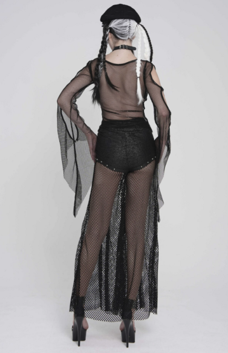 Fishnet Pants with Chain Lacing