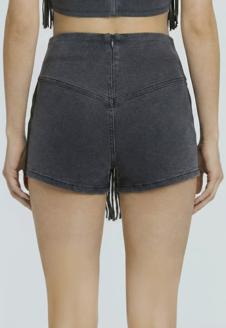 Desert Moon Studded Fringe Skort