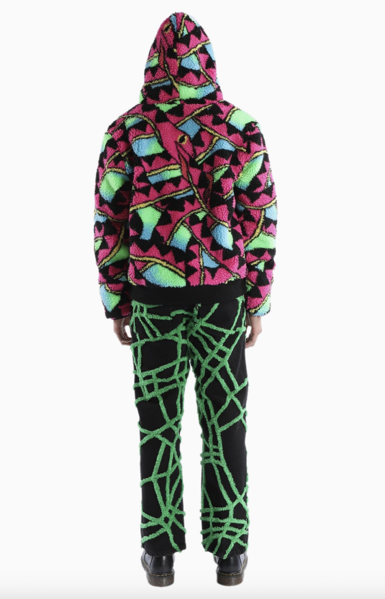 Running Man Sherpa Jacket Ouroboros Multicolor