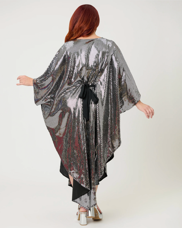Smak Parlour Silver Mirror Triangle Caftan Dress Plus