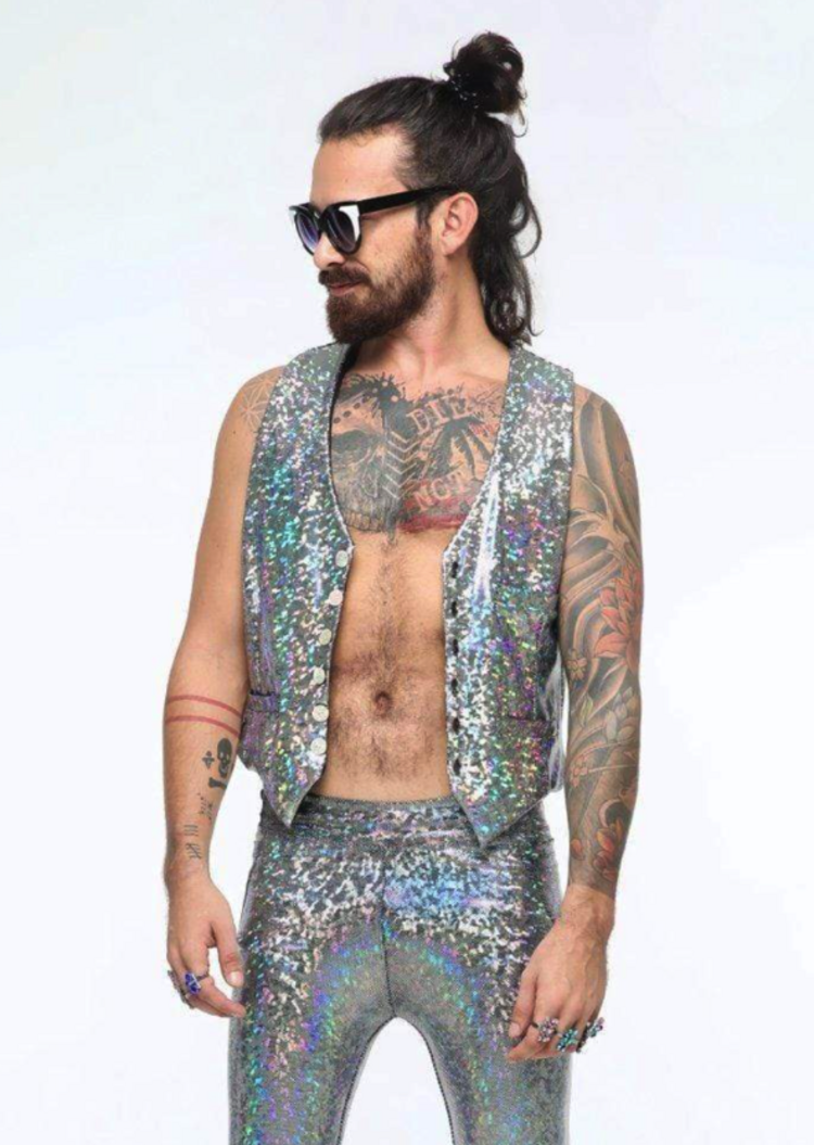 Mens Holographic Dancing Vest