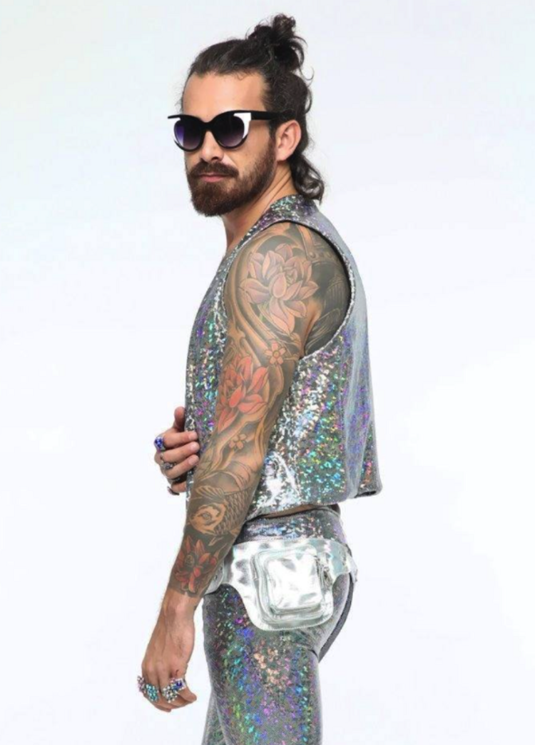 Mens Holographic Dancing Vest