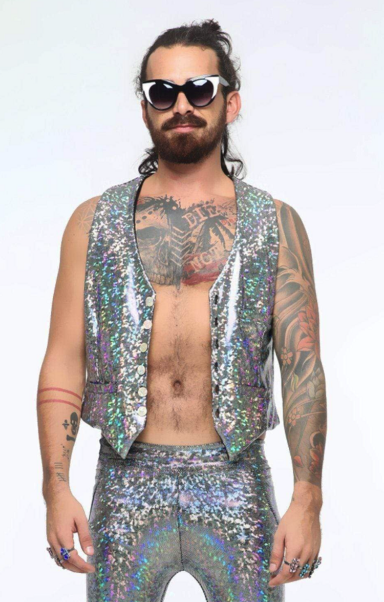 Mens Holographic Dancing Vest
