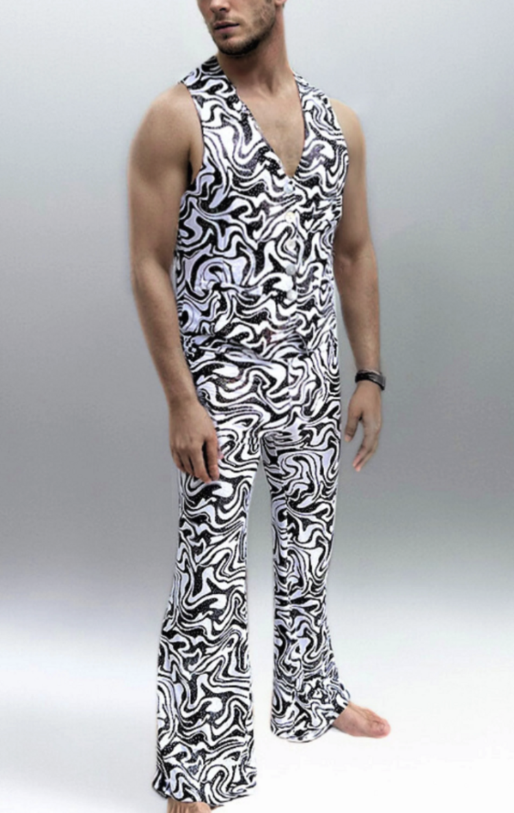 Mens Holographic Dancing Vest