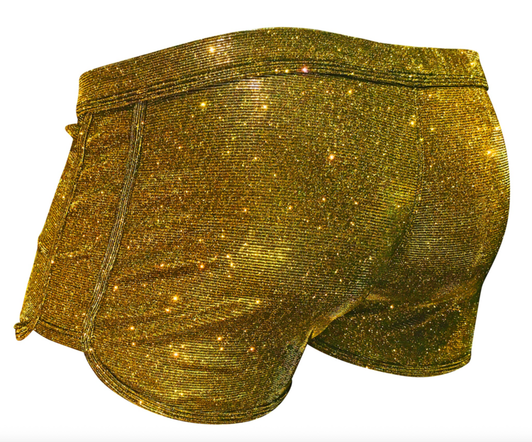 Glitter Booty Shorts with front Pouch