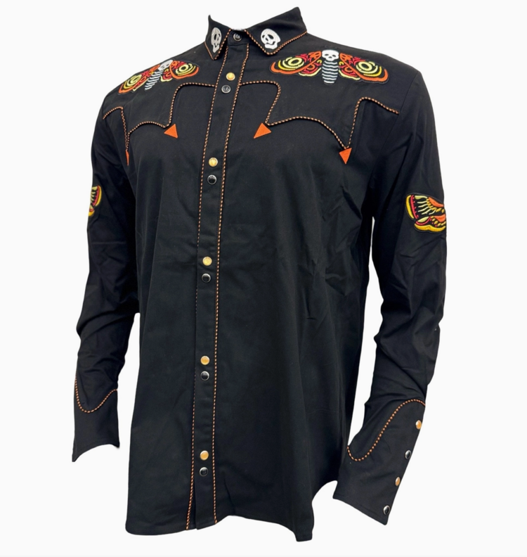 Western Evil Death’s Head Moth Western Shirt