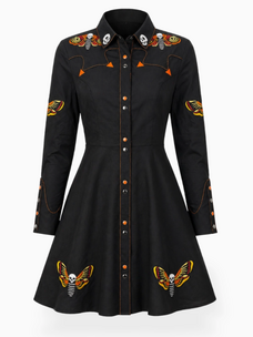 Western Evil Death’s Head Moth Western Dress
