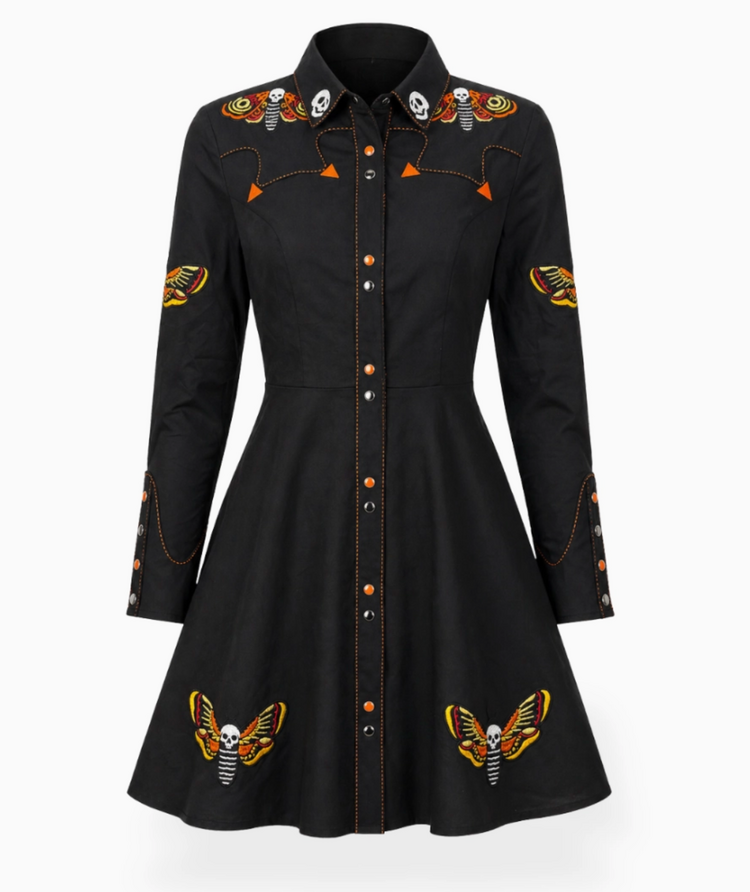 Western Evil Death’s Head Moth Western Dress