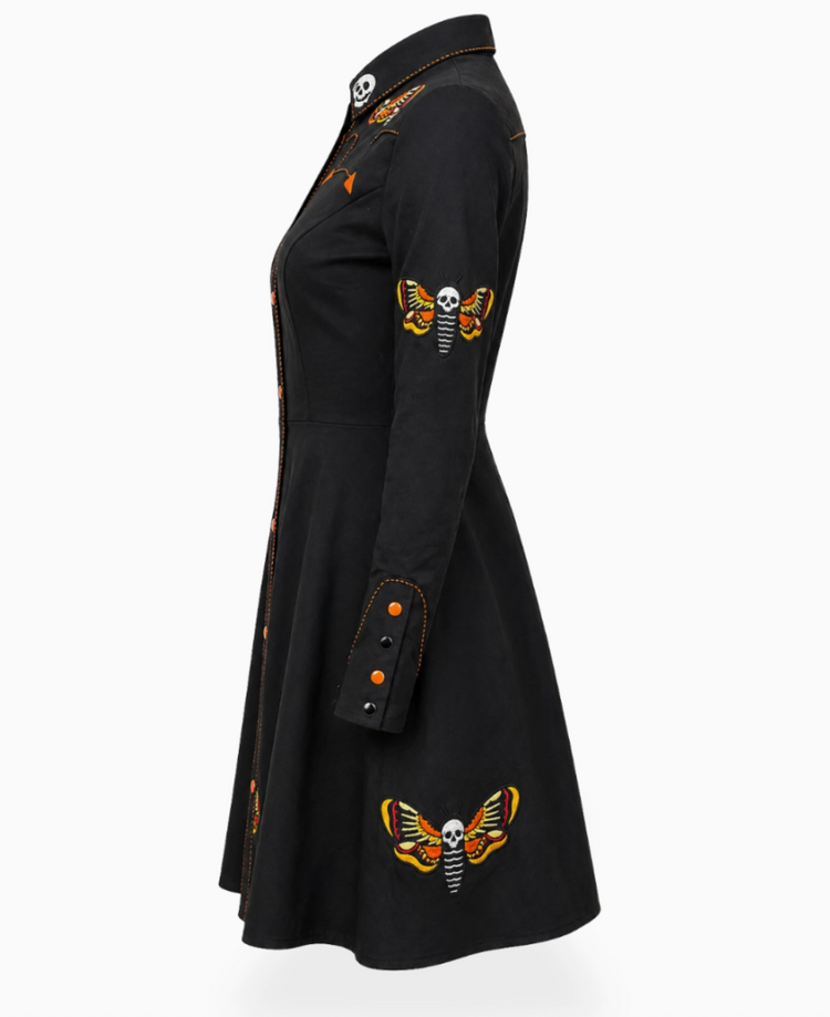 Western Evil Death’s Head Moth Western Dress