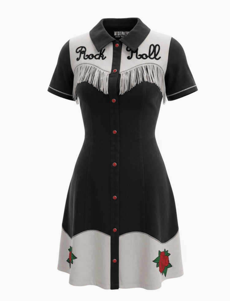 Western Evil Rock N’ Roll Western Dress