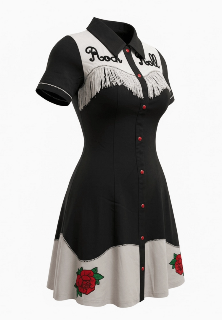 Western Evil Rock N’ Roll Western Dress