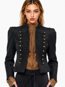 Structured Shoulder Military Jacket