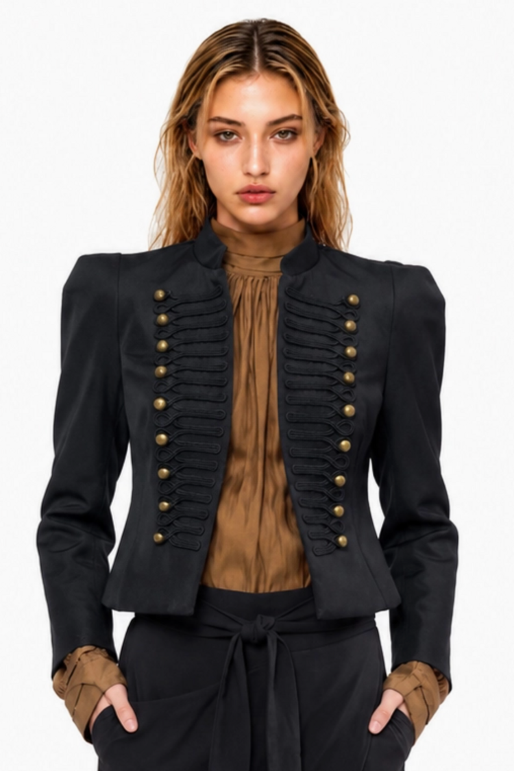 Structured Shoulder Military Jacket