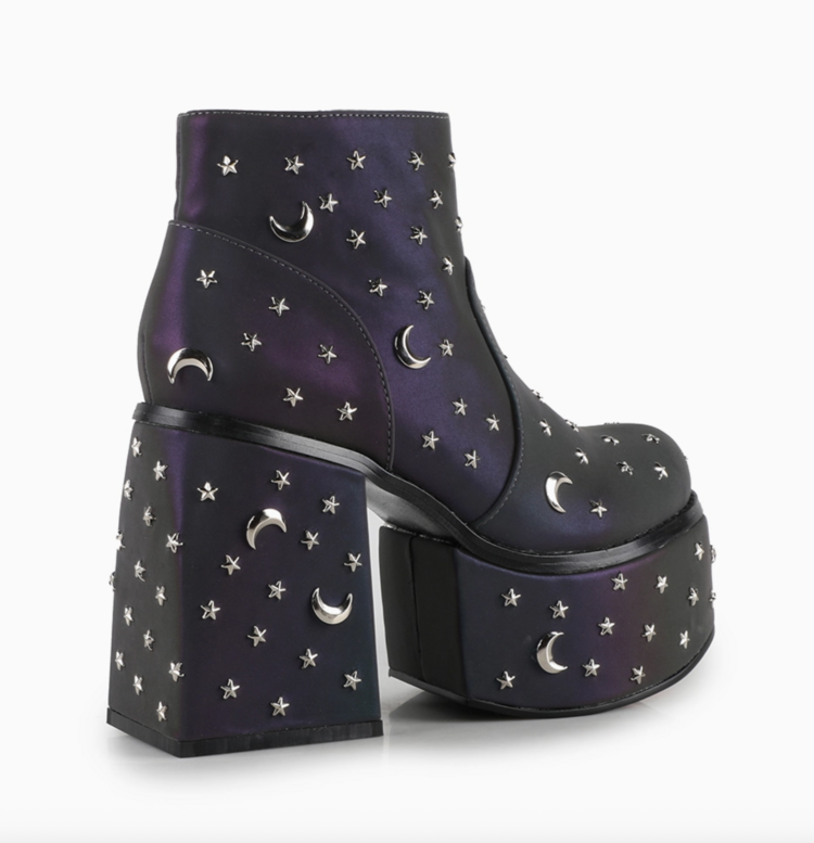 Star and Moon Reflective Platform Booties