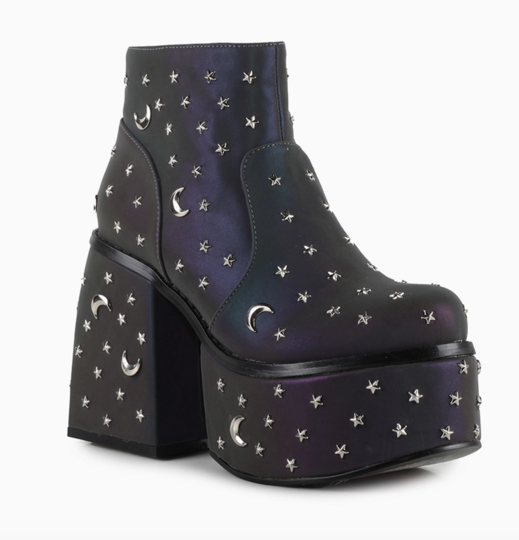 Star and Moon Reflective Platform Booties