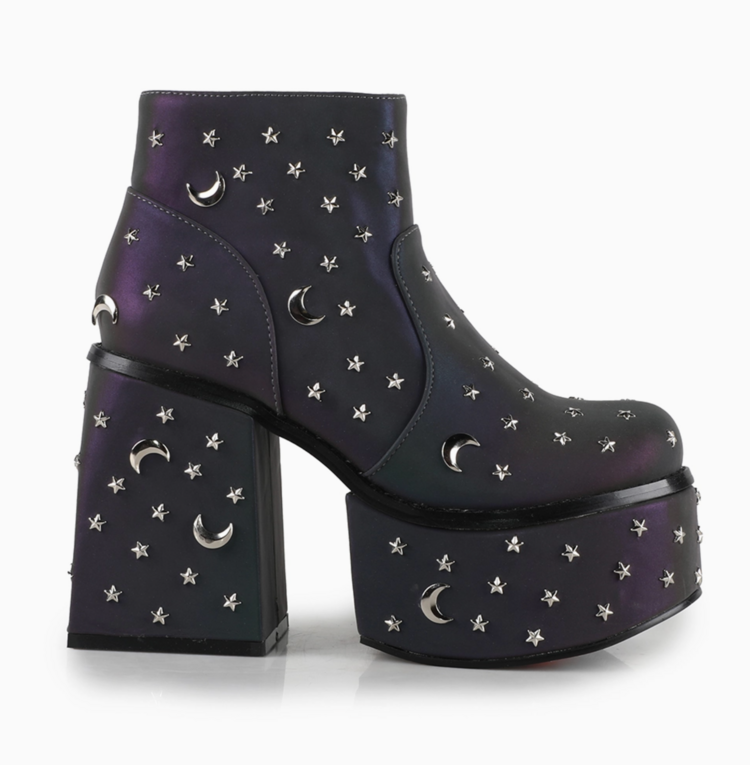 Star and Moon Reflective Platform Booties