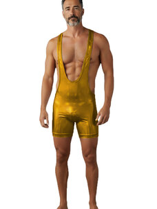 Metallic Wrestling Singlet
