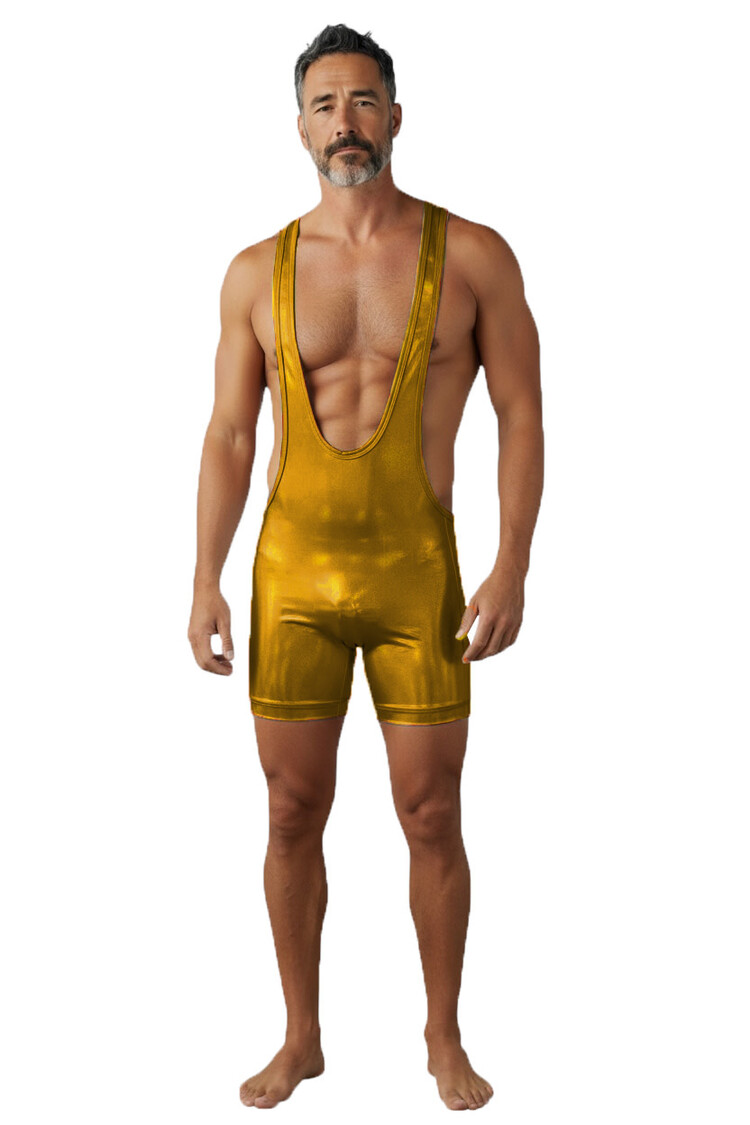 Metallic Wrestling Singlet